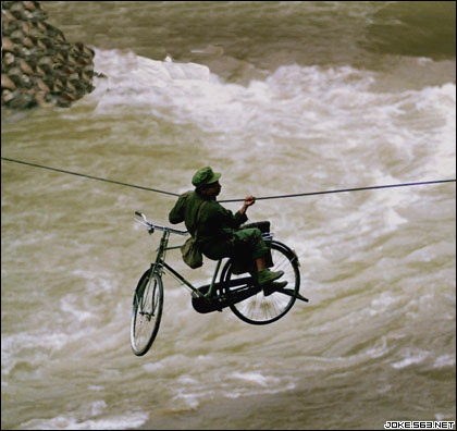 bicycle river crossing